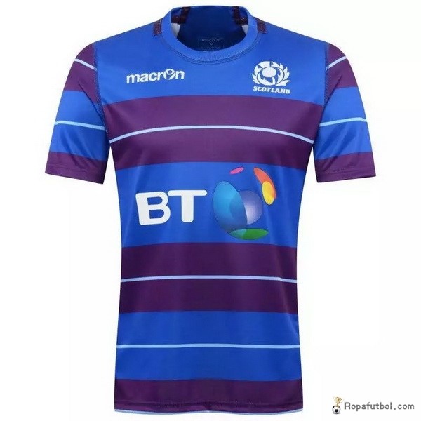 Camiseta Rugby Escocia Replica Primera Ropa 2016/17 Azul Purpura